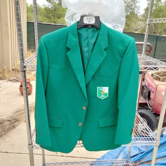 MAXWELL PARK Blazer Kelly Green 44S Exceptionalis PGA III Champion Patch - Picture 1 of 10